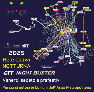 Night Buster, Torino e i comuni della cintura più vicini